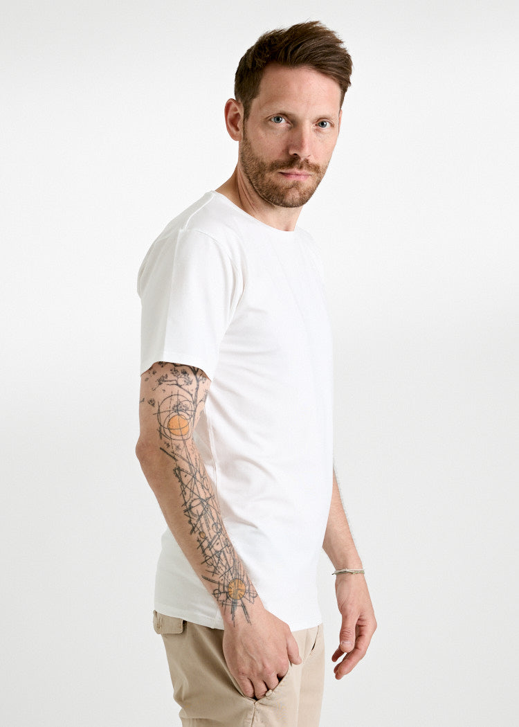 HERREN WOODSHIRT LOOSE TIMO BRIGHT WHITE