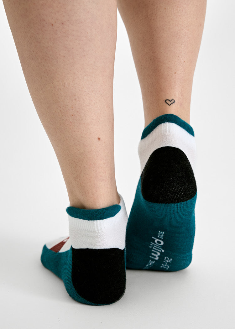 SPORTSOCKEN SNEAKER MIKA FIRED BRICK/BLUE CORAL