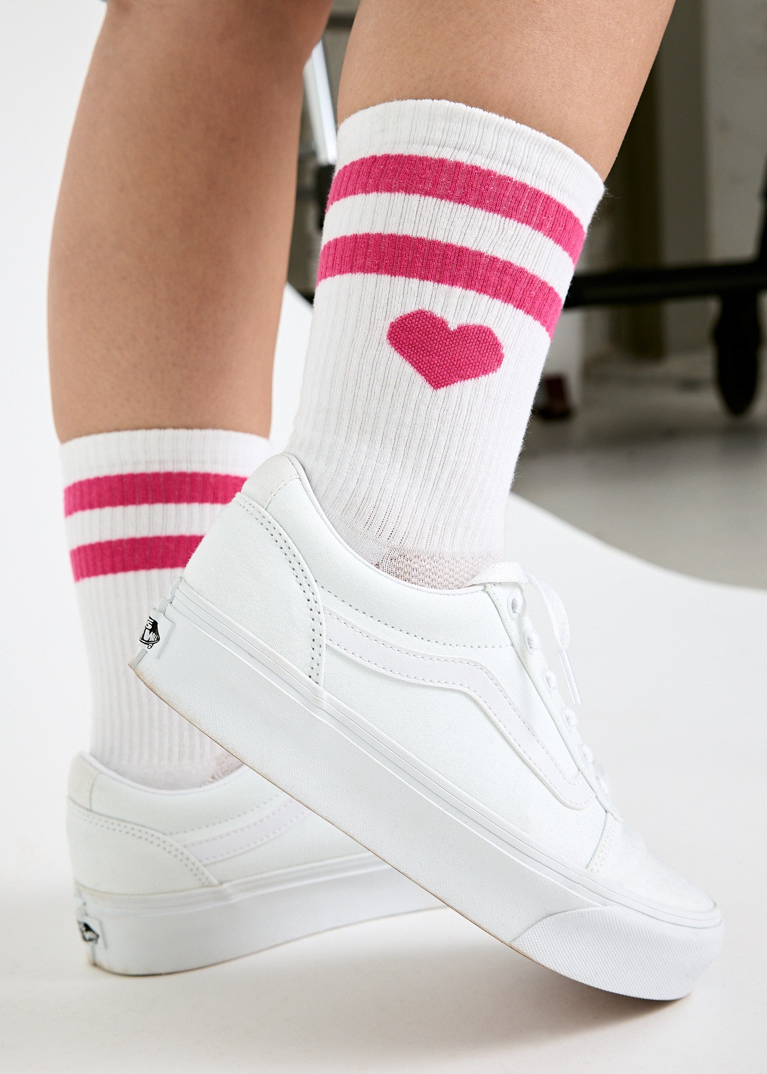 WOODSOCKS® TENNISSOCKEN HEART WHITE