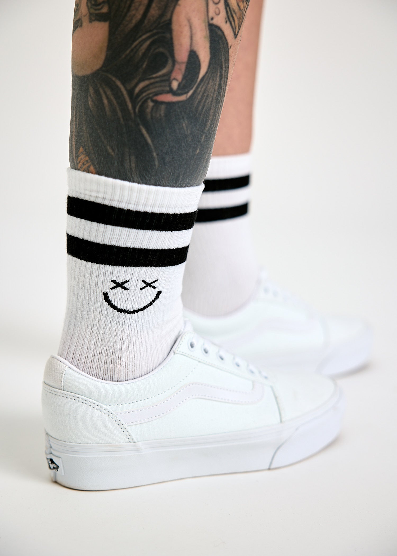 WOODSOCKS® CHAUSSETTES DE TENNIS SMILEY BLANC