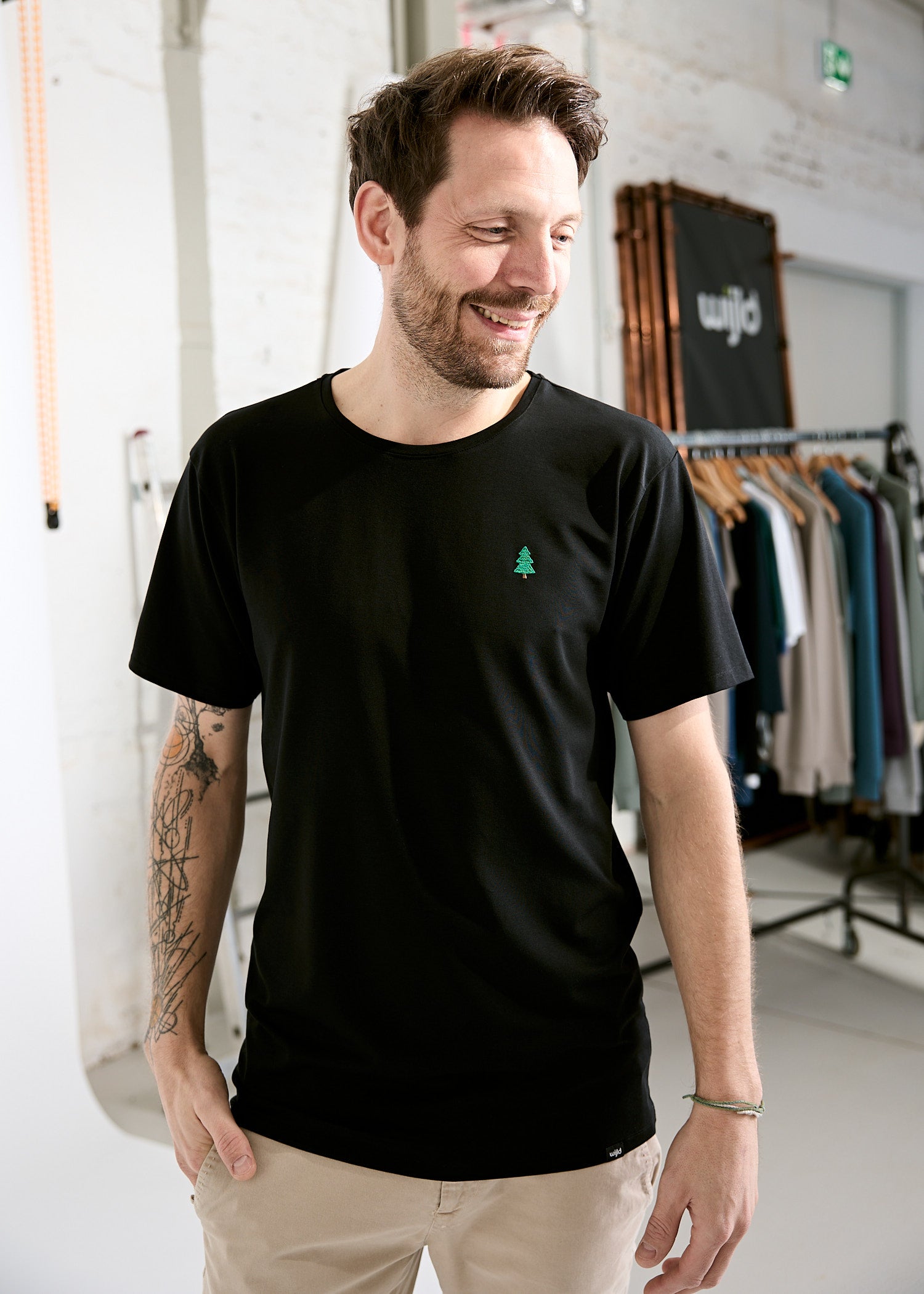 MEN'S WOODSHIRT ALEX EVERGREEN BLACK