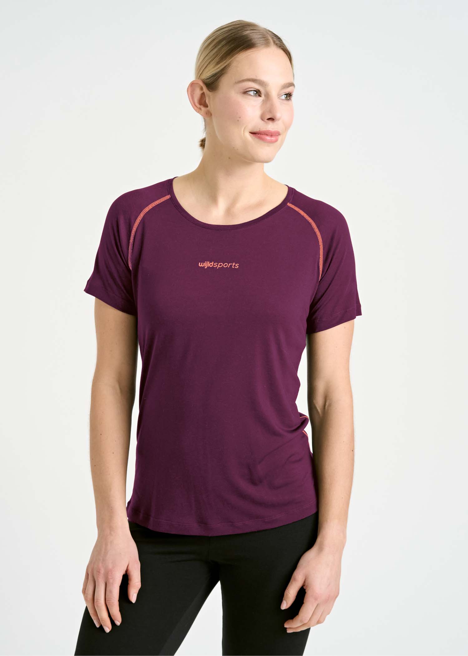 DAMEN SPORTSHIRT FANNY PURPLE CORAL
