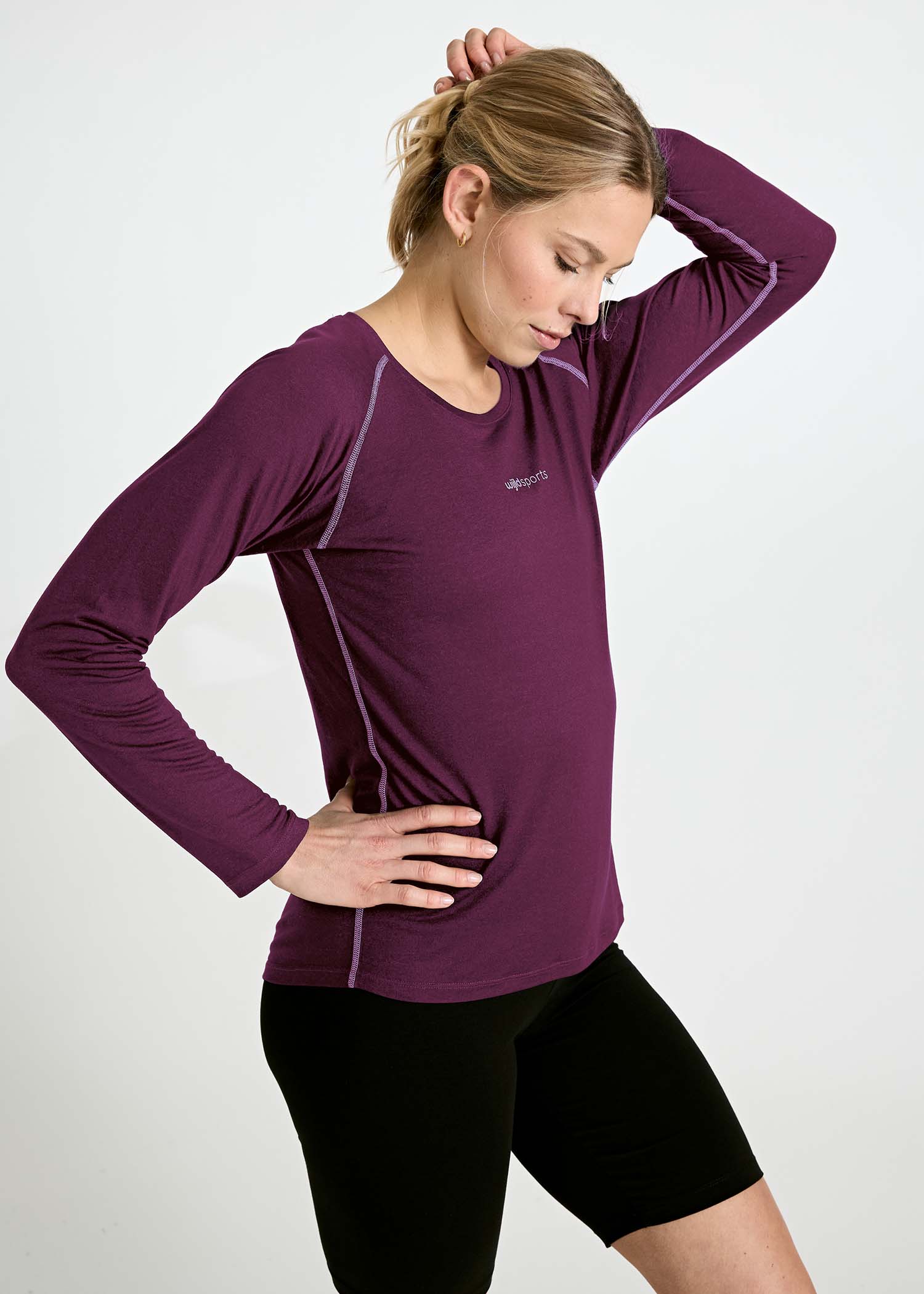 DAMEN SPORT LANGARMSHIRT NELLIE PURPLE LAVENDER