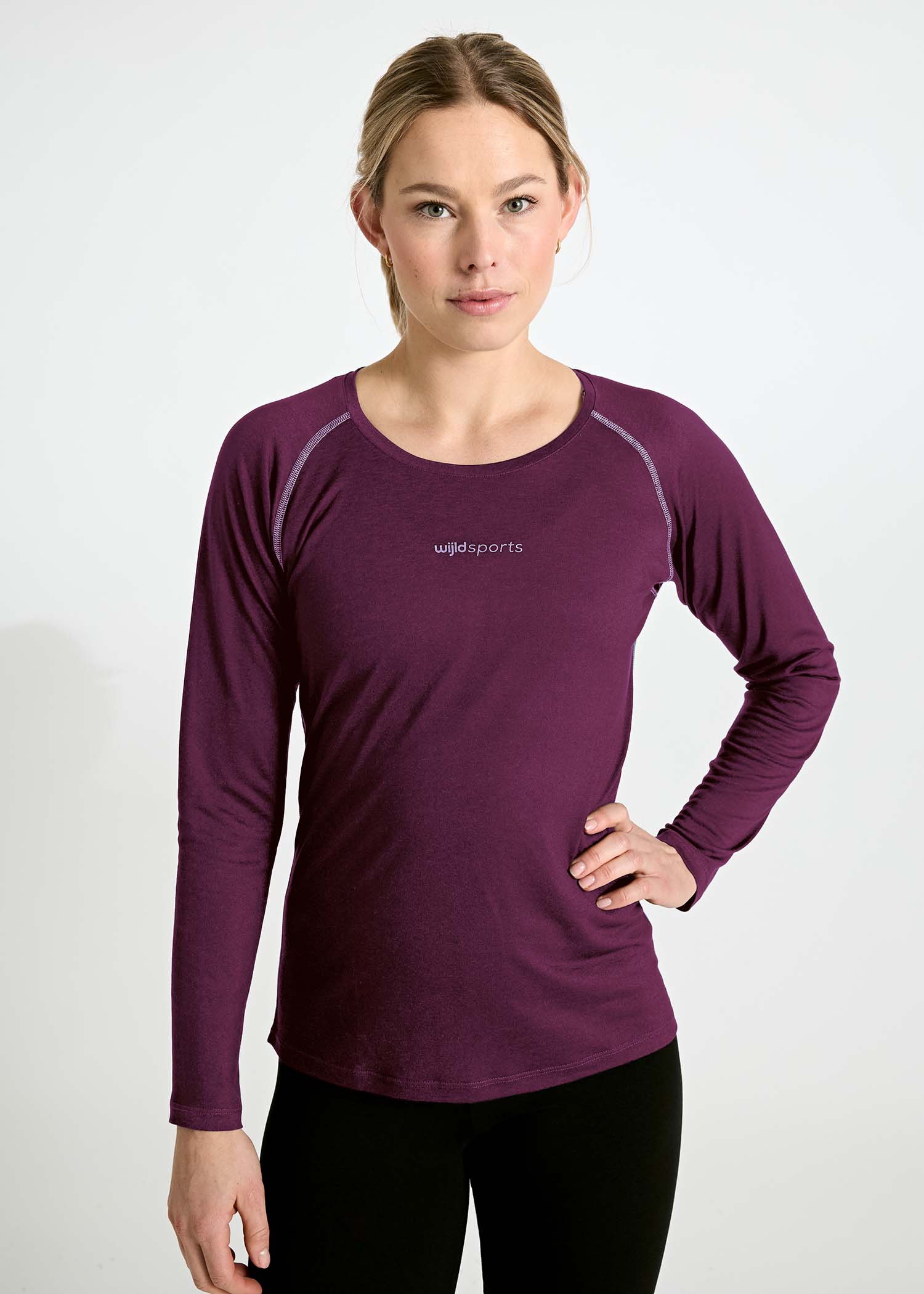 DAMEN SPORT LANGARMSHIRT NELLIE PURPLE LAVENDER
