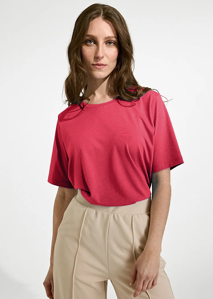 DAMEN WOODSHIRT TILDA VIVA MAGENTA