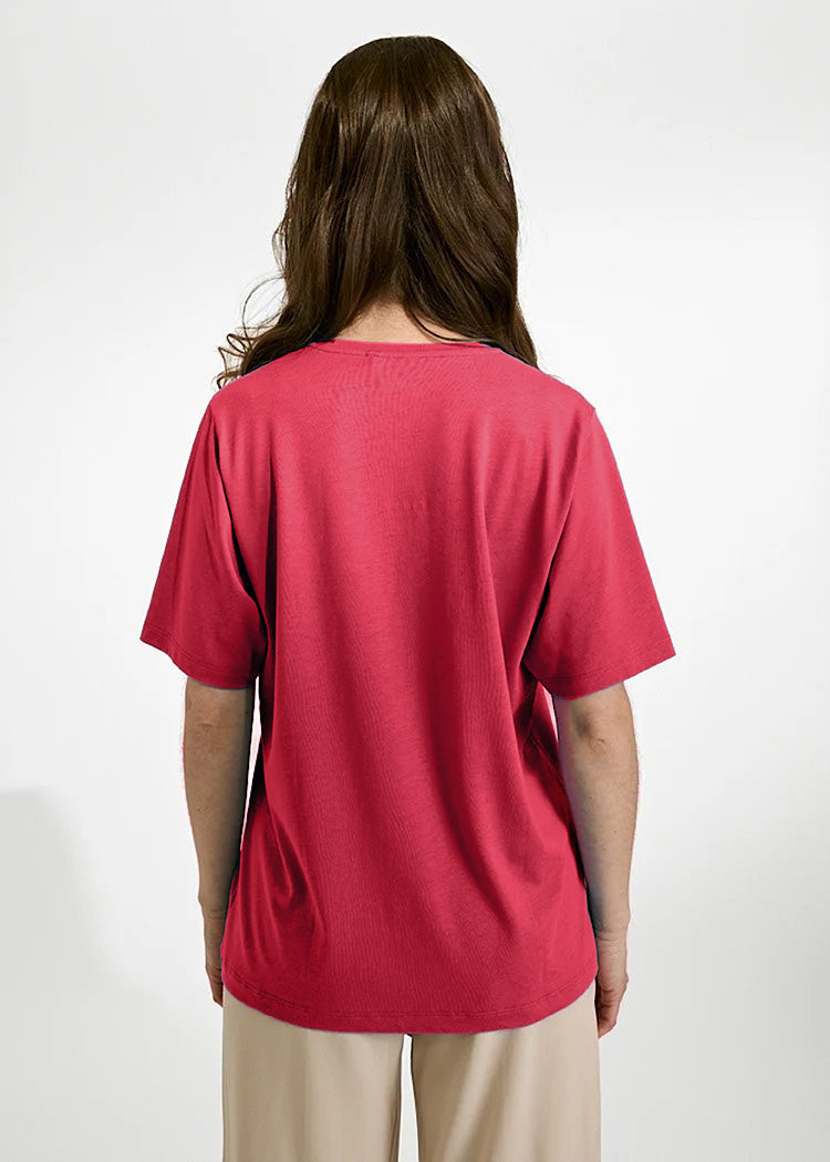 DAMEN WOODSHIRT TILDA VIVA MAGENTA