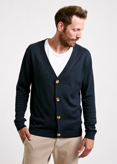 secondary image MEN KNITTED CARDIGAN CARBON