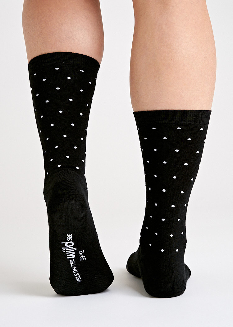 secondary image SOCKS WITH DOTS BLACK