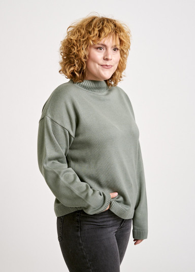 secondary image DAMEN STRICKPULLOVER AGAVE GREEN
