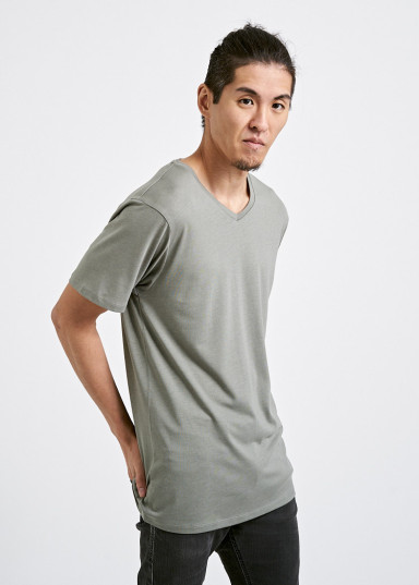 secondary image WOODSHIRT COL-V AGAVE GREEN HOMME