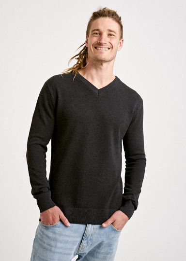 secondary image MEN KNITTED SWEATER ANTHRACITE