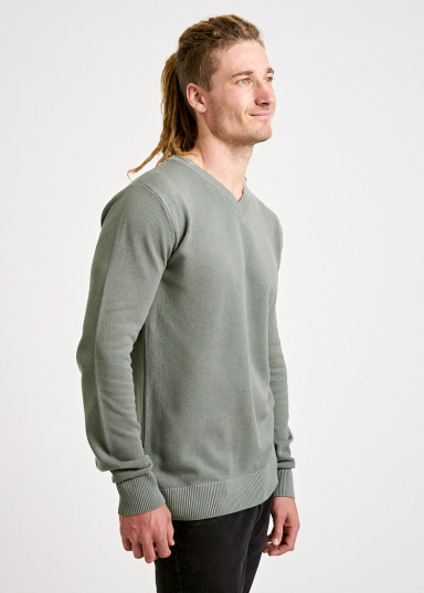 secondary image MEN KNITTED SWEATER AGAVE GREEN