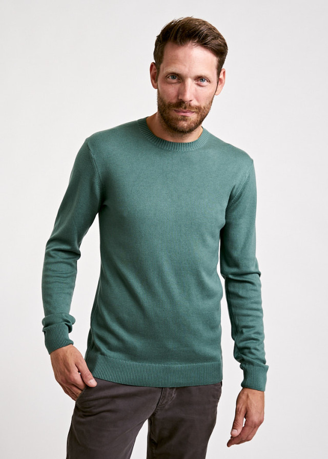 MEN KNITTED SWEATER SILVER PINE