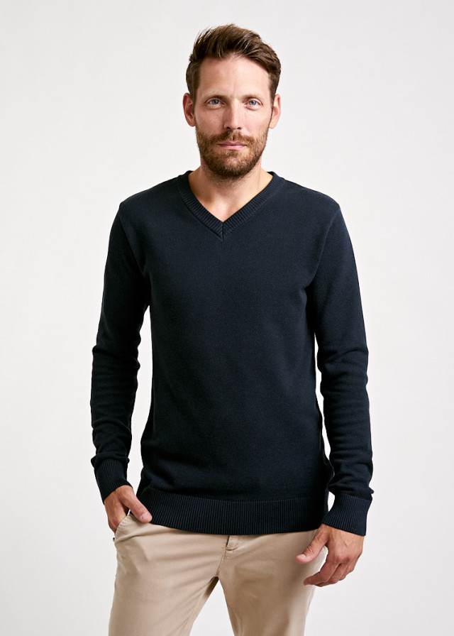 MEN KNITTED SWEATER CARBON